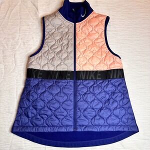 Nike Aerolayer Running Vest BV3869-697 Men's Medium Colorblock Quilted Insulated